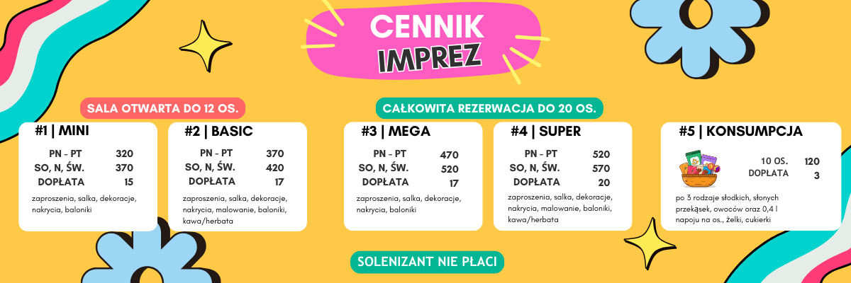 Sala zabaw Tęczowa Kraina w Gryfinie baner