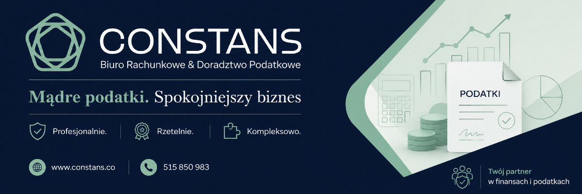 Biuro Rachunkowe Constans & Doradztwo Podatkowe baner